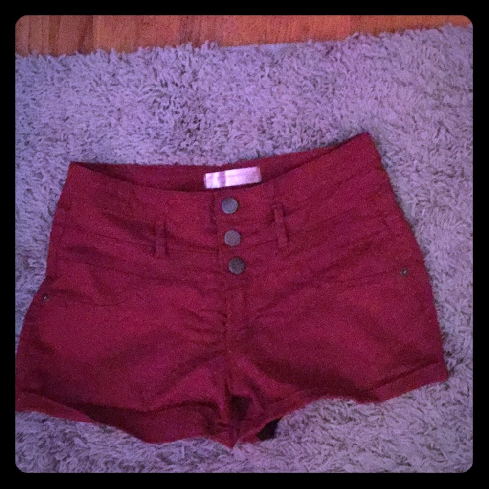 Burgundy shorts